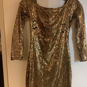 Gianni Bini gold dress size XS